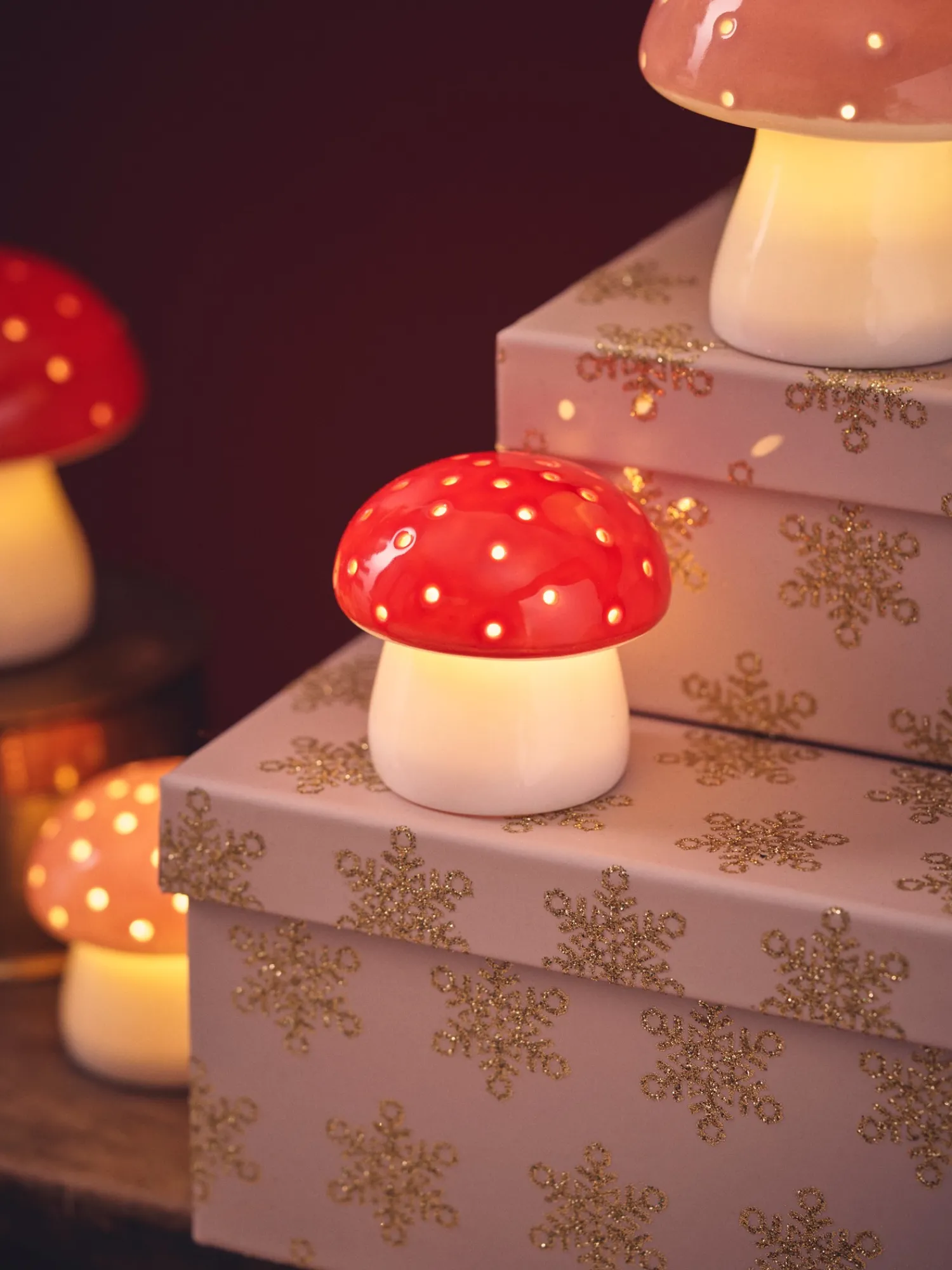 Søstrene Grene Julepynt|Dekoration^Dekorativ Svamp Med LED