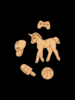 Børn Søstrene Grene Trælegetøj^DIY-kit Mint