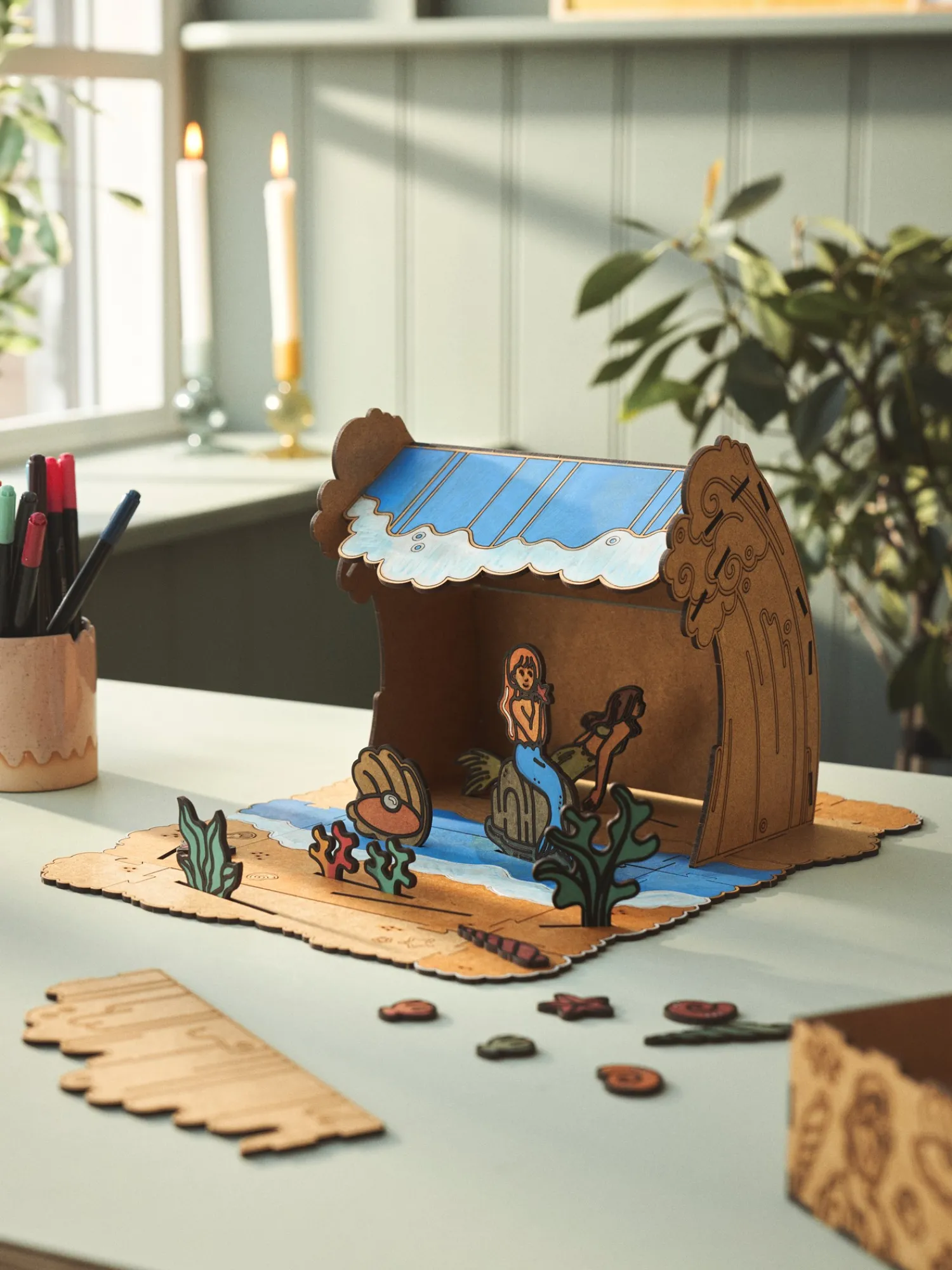 Børn Søstrene Grene Trælegetøj^DIY-kit Seashell Shore