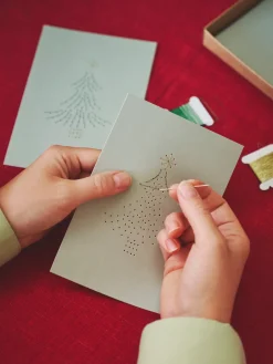 Søstrene Grene Julekort|Broderi^DIY-sæt Broderikort