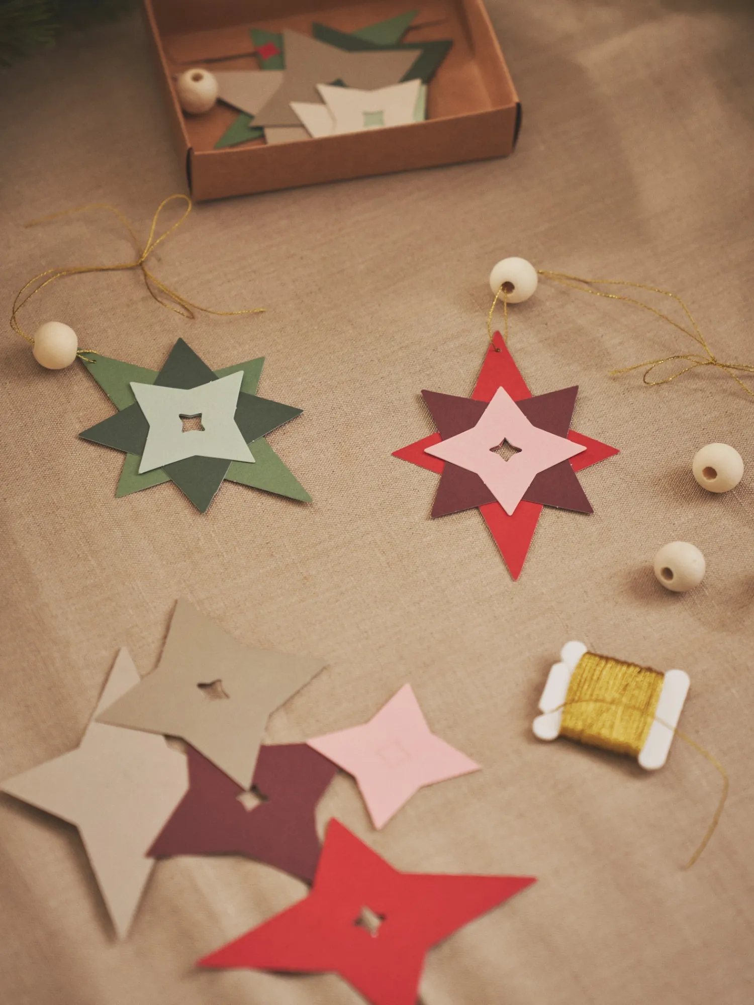 Søstrene Grene JuletræsPynt|Dekoration^DIY-sæt Papirstjerner