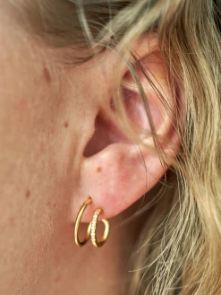 Søstrene Grene Øreringe^Double Swirl Øreringe