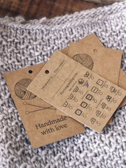 Søstrene Grene Papirvarer^Etiketter Med Vaskeanvisninger Til DIY-projekter