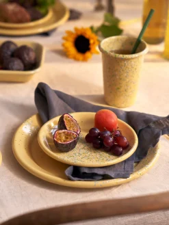 Søstrene Grene Service^Flow Fest Tallerken Ø17,5 - Gul