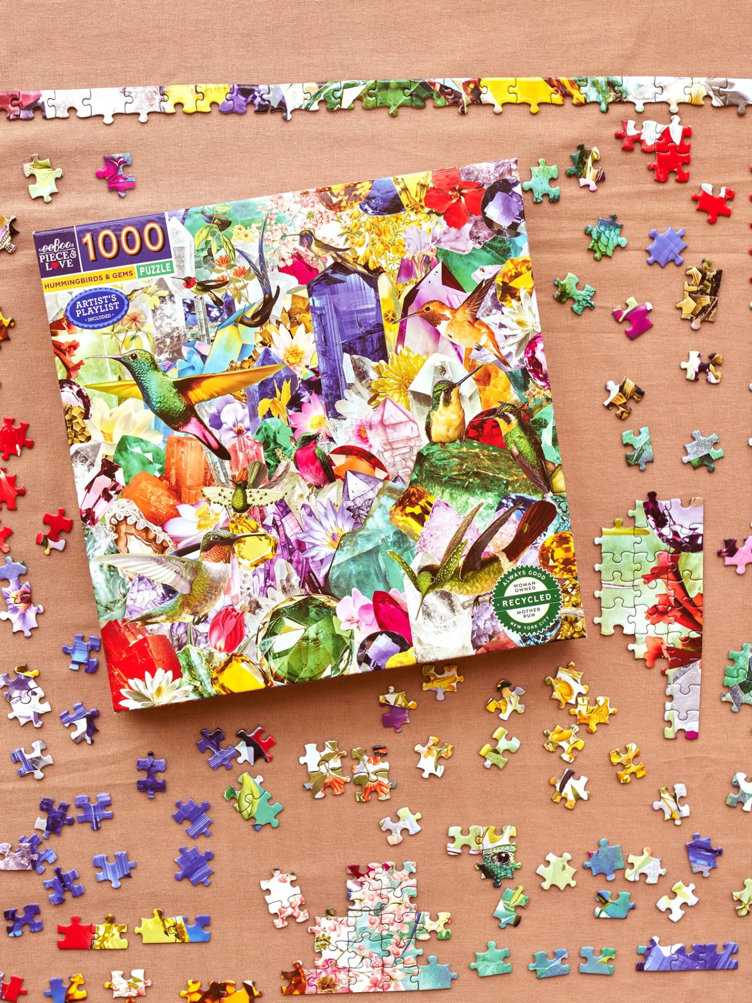 Søstrene Grene Puslespil Og Spil^Hummingbirds And Gems Puslespil 1000 Brikker