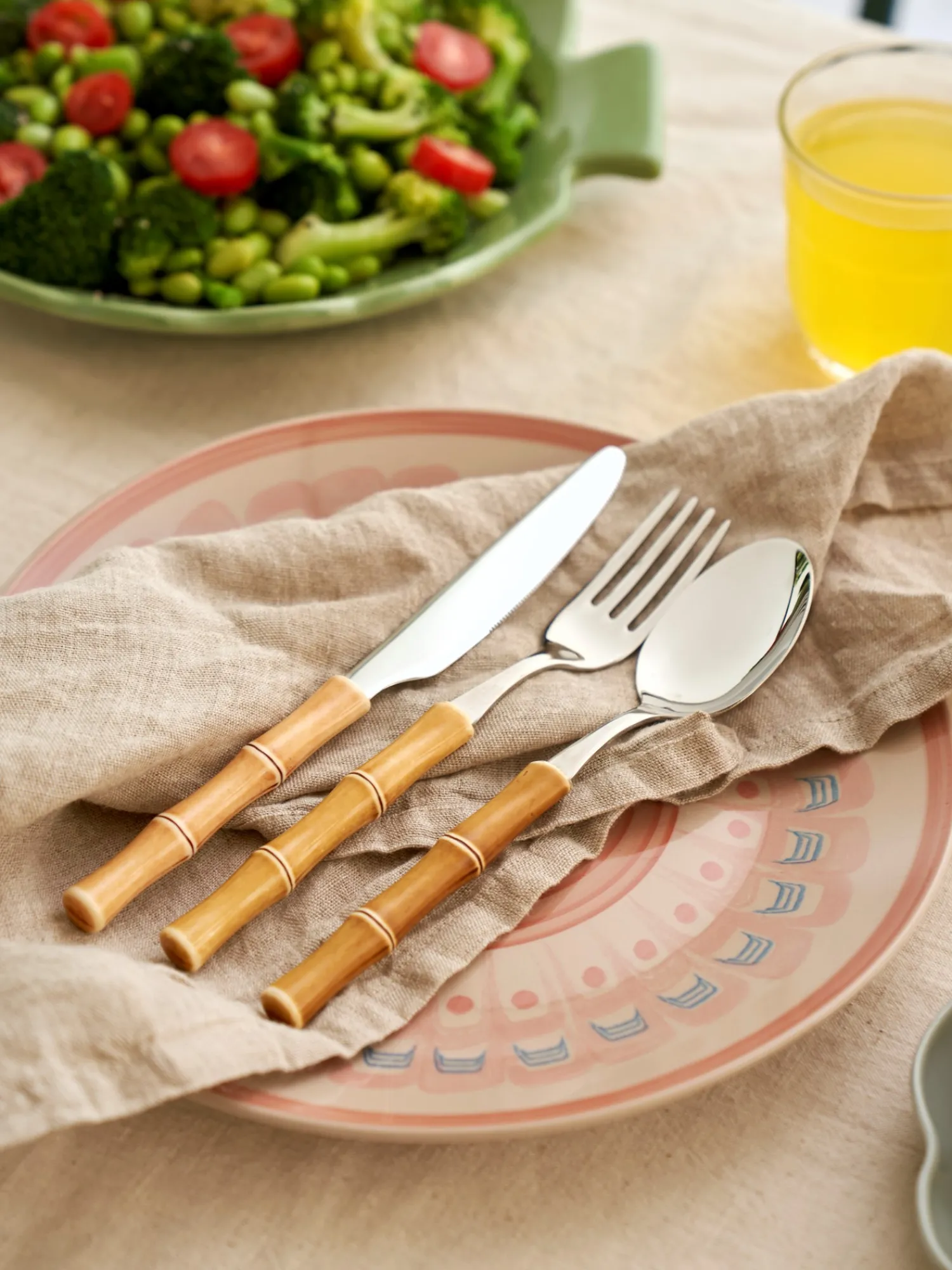 Søstrene Grene Service^Kniv Bamboo