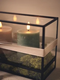 Søstrene Grene Julelys|Lys^LED-bloklys 10 Cm