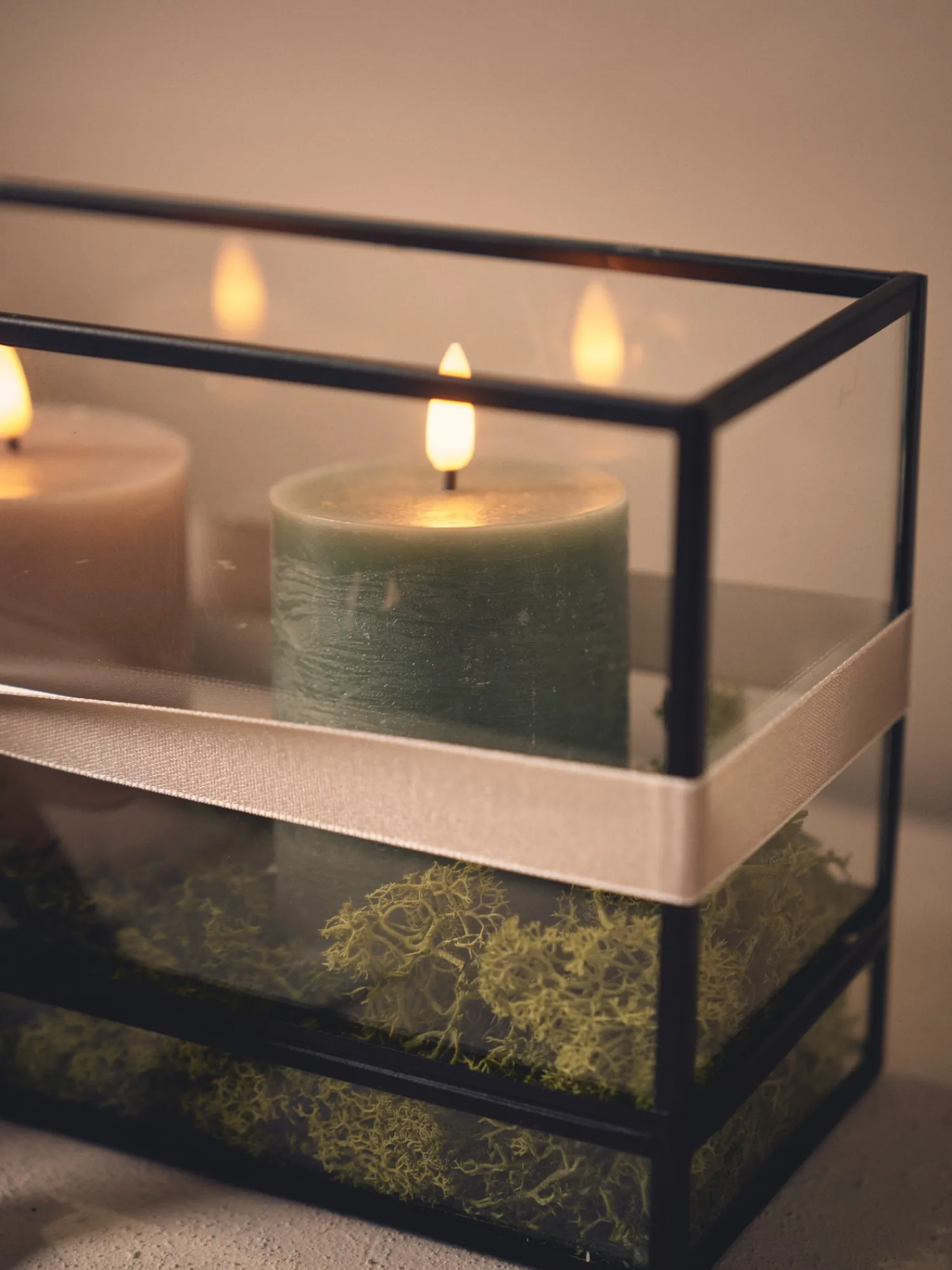 Søstrene Grene Julelys|Lys^LED-bloklys 10 Cm