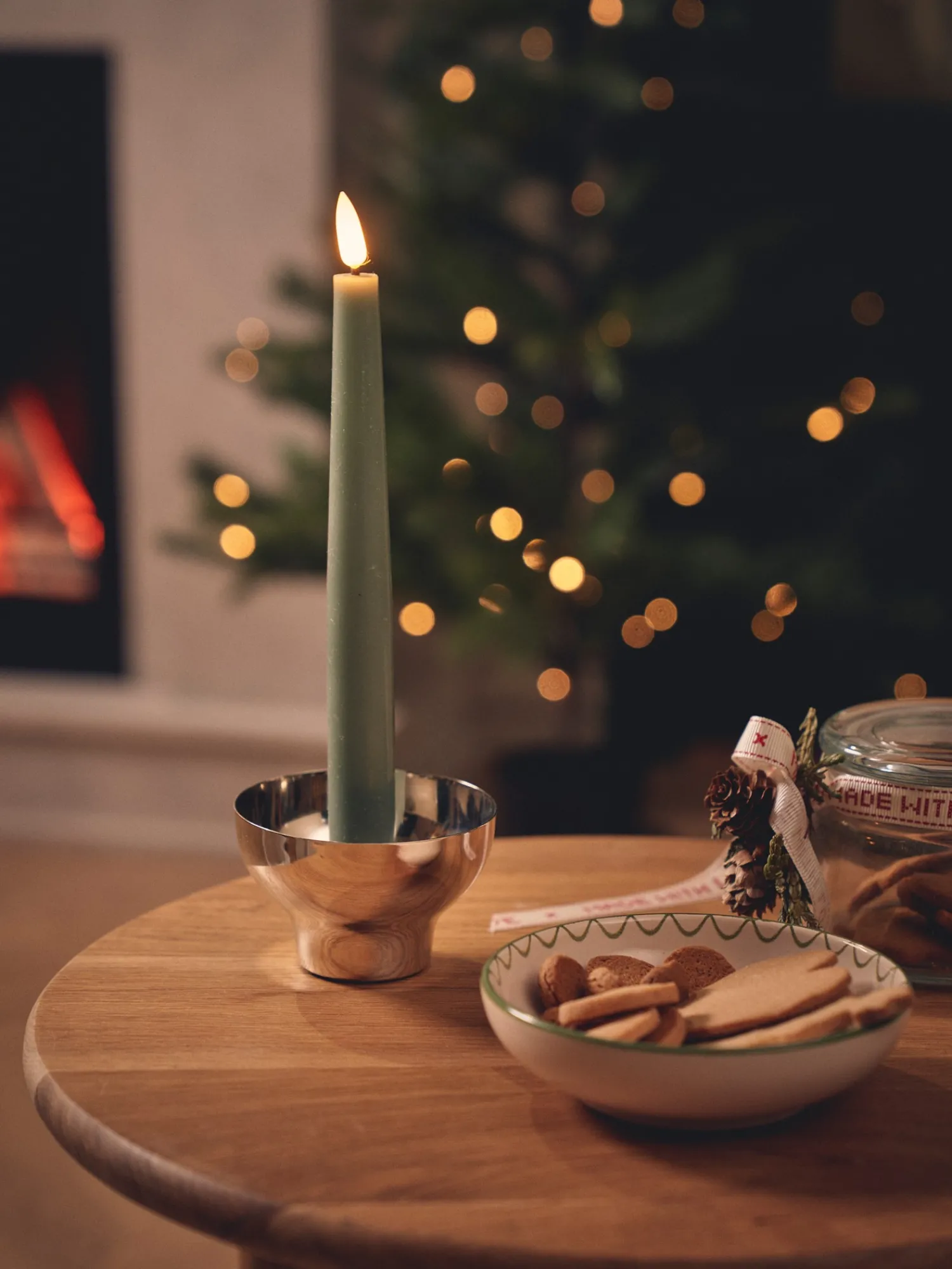 Søstrene Grene Julelys|Lys^LED-stearinlys 25 Cm