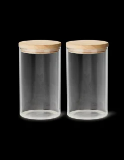 Søstrene Grene Køkkentilbehør^Opbevaringsglas Med Låg 2-pak