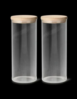 Søstrene Grene Køkkentilbehør^Opbevaringsglas Med Låg 2-pak