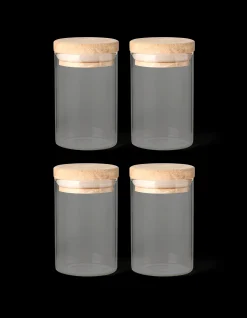 Søstrene Grene Køkkentilbehør^Opbevaringsglas Med Låg 4-pak