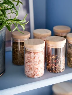 Søstrene Grene Køkkentilbehør^Opbevaringsglas Med Låg 4-pak