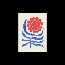 Søstrene Grene Rammer Og Plakater^Plakat Red Flower / Lino Print A3