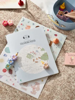 Børn Søstrene Grene Tegn Og Mal^Plakat Til Farvelægning