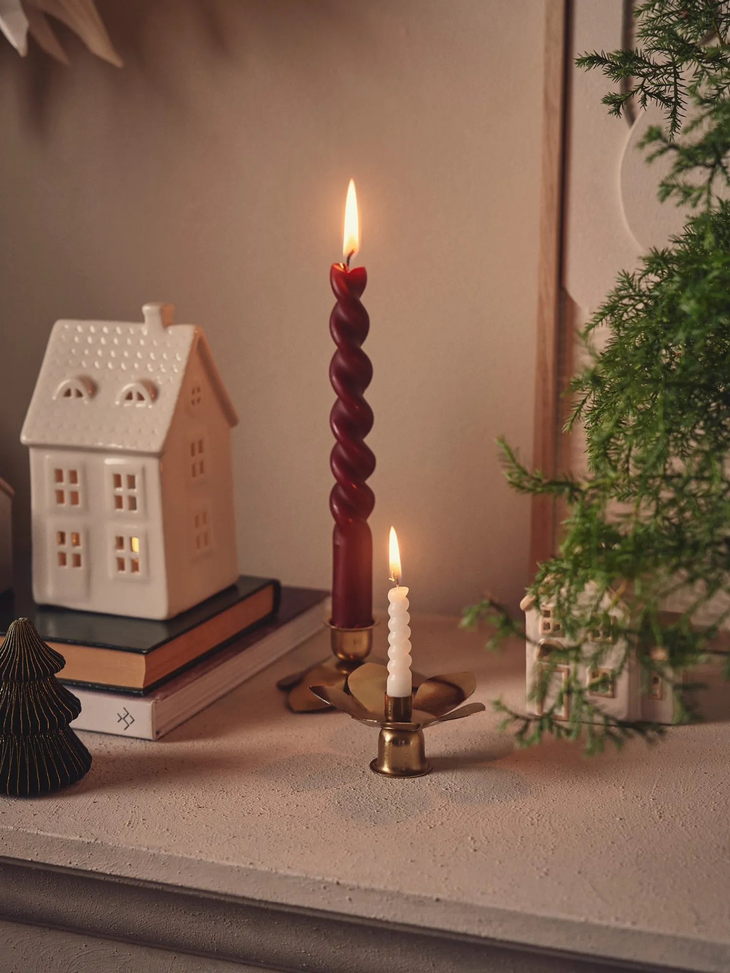 Søstrene Grene Julelys|Lys^Snoede Lys 28 Cm