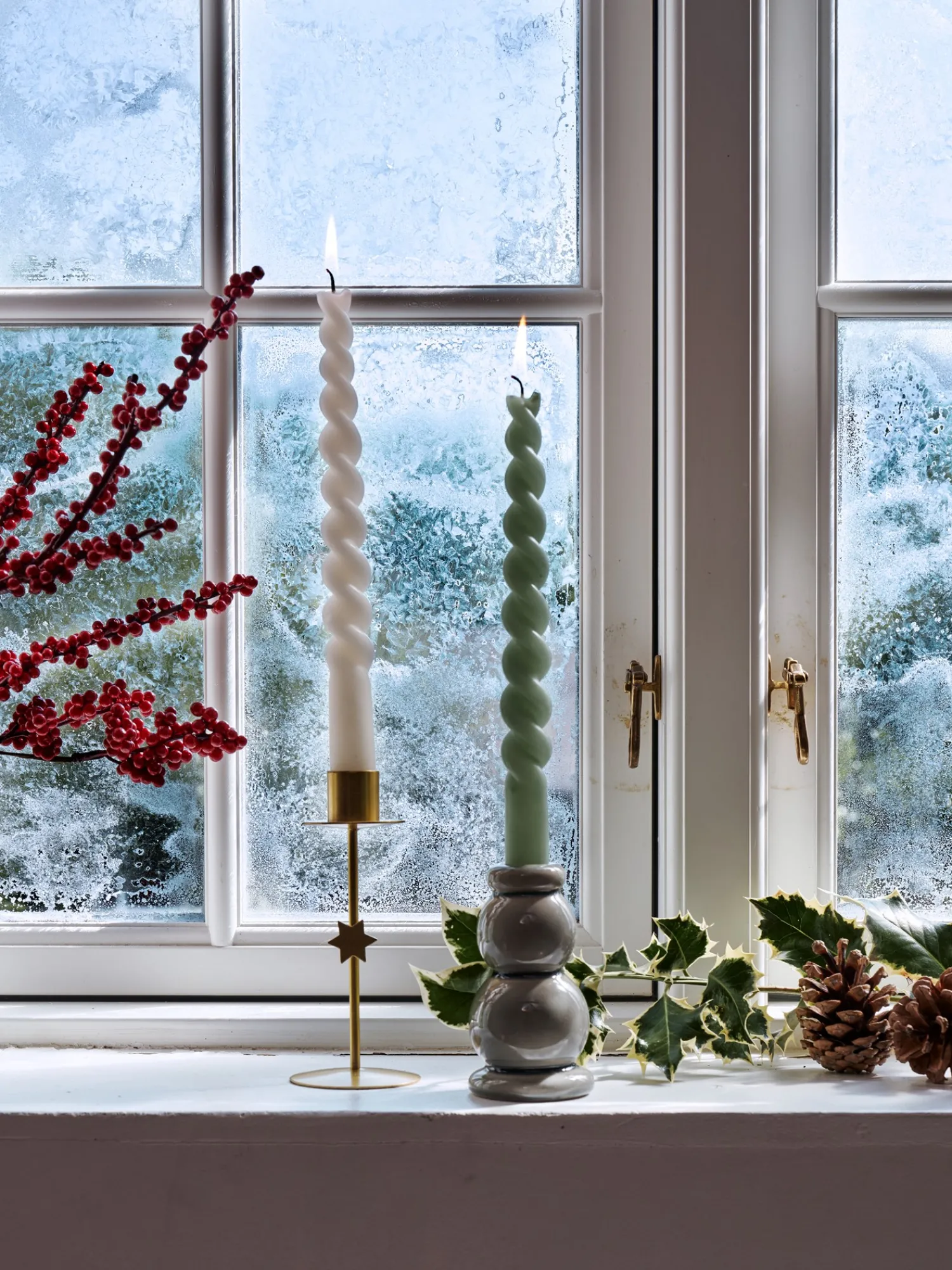 Søstrene Grene Julelys|Lys^Snoede Lys 28 Cm