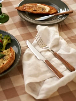 Søstrene Grene Service^Sæt Med Knive Texture Legno