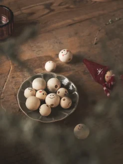 Søstrene Grene Dekoration^Træperler Med Ansigter