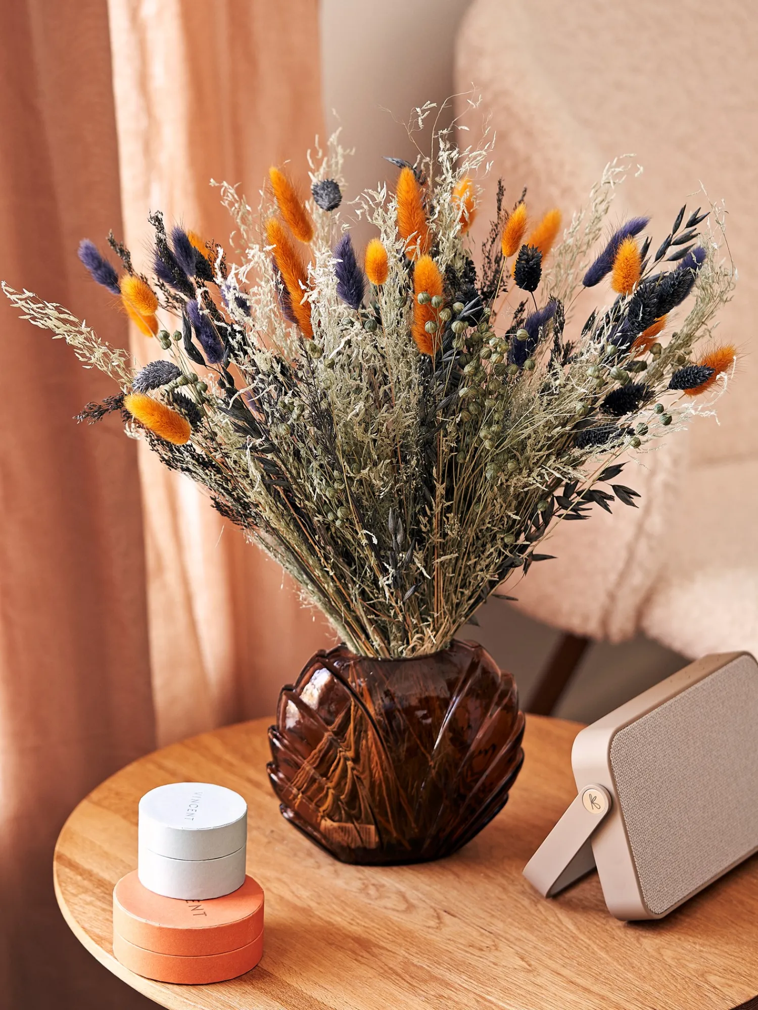 Søstrene Grene Dekoration^Tørrede Blomster Blue Lille