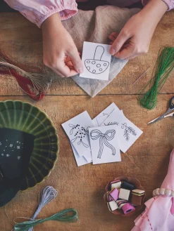 Søstrene Grene Julepynt|Garn- Og Sytilbehør^Vandopløselige Broderimønstre